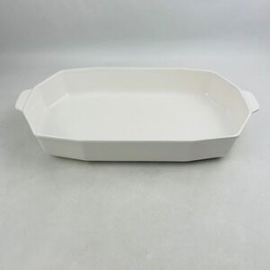 Pfaltzgraff Heritage White 14" Rectangular Baker Stoneware Casserole Baking Dish